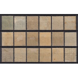 France 1876/1898, Sage, lot de 18 timbres neufs * avec charnière COTE +600€