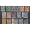 France 1876/1898, Sage, lot de 16 timbres neufs * , TB D'ASPECT, COTE 674€
