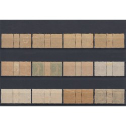 France 1900/1924, Lot de 12 paires millésimées neufs * ou (*) COTE +230€ - B/TB
