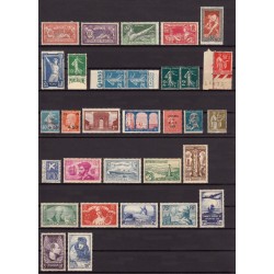 France 1900/1937, Collection neufs * avec trace de charnière COTE +1450€ - TB