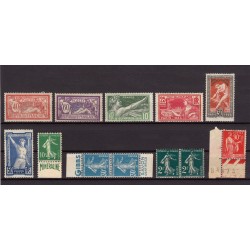France 1900/1937, Collection neufs * avec trace de charnière COTE +1450€ - TB