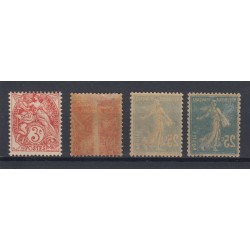 France 1900/1937, Lot de 14 timbres avec variétés, neufs * trace de ch. - TB