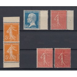 France 1900/1937, Lot de 14 timbres avec variétés, neufs * trace de ch. - TB