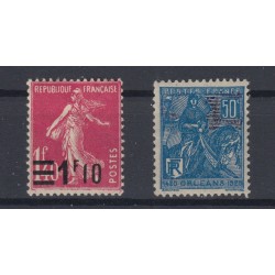 France 1900/1937, Lot de 14 timbres avec variétés, neufs * trace de ch. - TB
