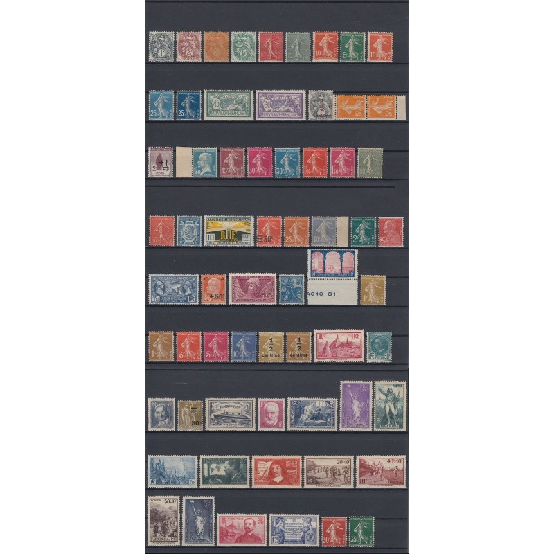 France 1900/1937 Collection neufs ** sans charnière COTE 885€ - TB