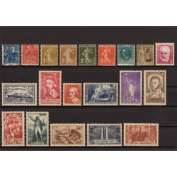 France 1900/1939 Collection neufs ** sans charnière COTE 1330€ - TB