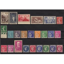 France 1900/1939 Collection neufs ** sans charnière COTE 1330€ - TB
