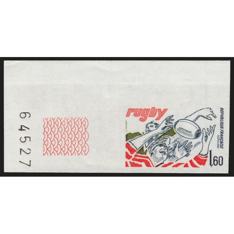 n°2236 non-dentelé, Rugby 1982, neuf ** sans charnière - TB n°2236 non-dentelé, Rugby 1982, neuf ** sans charnière - TB