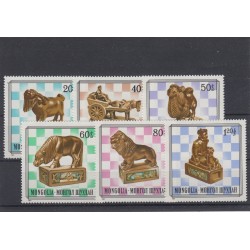 Jeu d'échecs, lot de 12 séries complètes et blocs-feuillets, années 1960/2000