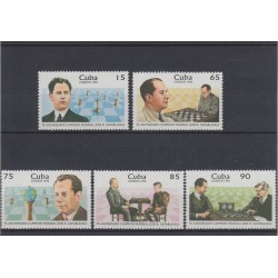 Jeu d'échecs, lot de 12 séries complètes et blocs-feuillets, années 1960/2000