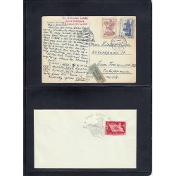 Jeu d'échecs, lot de 90 lettres, cartes, cachets illustrés, années 1947/2005