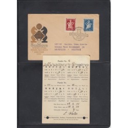 Jeu d'échecs, lot de 90 lettres, cartes, cachets illustrés, années 1947/2005