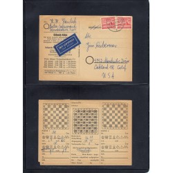 Jeu d'échecs, lot de 90 lettres, cartes, cachets illustrés, années 1947/2005