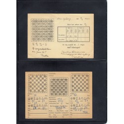 Jeu d'échecs, lot de 90 lettres, cartes, cachets illustrés, années 1947/2005
