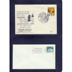 Jeu d'échecs, lot de 90 lettres, cartes, cachets illustrés, années 1947/2005