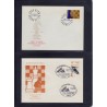 Jeu d'échecs, lot de 90 lettres, cartes, cachets illustrés, années 1947/2005