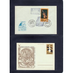 Jeu d'échecs, lot de 90 lettres, cartes, cachets illustrés, années 1947/2005