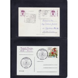 Jeu d'échecs, lot de 90 lettres, cartes, cachets illustrés, années 1947/2005