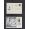 Jeu d'échecs, lot de 90 lettres, cartes, cachets illustrés, années 1947/2005