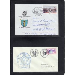 Jeu d'échecs, lot de 90 lettres, cartes, cachets illustrés, années 1947/2005