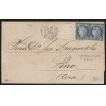 n°60A, Cérès 25c bleu, Type I, dont variété "grande cassure du filet" s/lettre