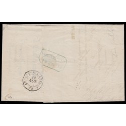 n°16, paire, 40c ORANGE-VIF, oblitéré Châteauroux, lettre pour Argenton - TB