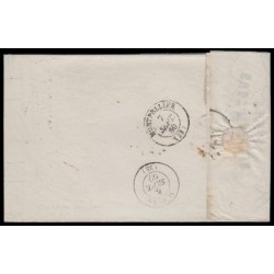 n°16, 40c orange, oblitéré PC 2960 SAINT-AFFRIQUE Aveyron sur lettre - TB