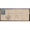 n°14A, oblitéré PC 1846 MALAUNEY sur lettre pour Paris - TB