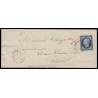 n°14Aa, 20c BLEU-FONCÉ, oblitéré PC 3408 TRAPPES sur lettre pour Paris - TB