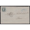 n°14Af, bord de feuille, 20c BLEU-LAITEUX, obl ambulant Nb + NANTES-BOÎTE AMB.2