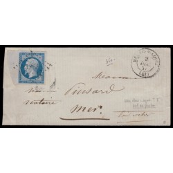 n°14Ac, bord de feuille, 20c BLEU-SUR-AZURÉ, oblitéré PC 1981 MEUNG-SUR-LOIRE
