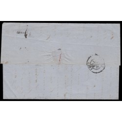 n°14Aa, bord de feuille, 20c BLEU-TRÉS-FONCÉ, oblitéré ambulant NP pour Tours