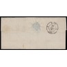 n°13B, 10c brun-clair, Type II, oblitéré PC 1818 LYON sur lettre locale - TB