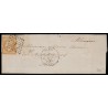 n°13A, 10c bistre, oblitéré Bureau de Paris L sur lettre pour Paris - TB