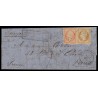 n°13B + 16, oblitérés PC 3704 ALEXANDRIE Egypte sur lettre taxée pour Paris