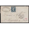 n°10, Présidence 25c bleu, oblitéré étoile Paris pour Saint-Hippolyte-du-Fort