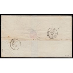 n°4a, coin de feuille, Cérès 25c bleu-foncé, oblitéré grille + càd PARIS - B/TB