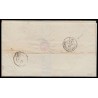 n°4a, coin de feuille, Cérès 25c bleu-foncé, oblitéré grille + càd PARIS - B/TB