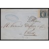 n°4a, bord de feuille, Cérès 25c bleu-foncé, oblitéré PC 1896 Marseille - B/TB