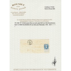 n°14Ac, 20c BLEU-SUR-AZURÉ avec filet d'encadrement, SUPERBE, Certificat ROUMET