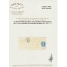 n°14Ac, 20c BLEU-SUR-AZURÉ avec filet d'encadrement, SUPERBE, Certificat ROUMET