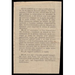 Ballon monté "Le Ville de Chateaudun", Gazette des Absents n°4 - CERTIFICAT