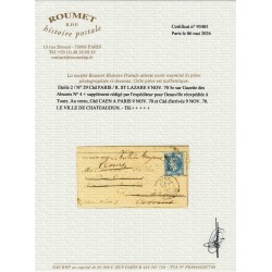 Ballon monté "Le Ville de Chateaudun", Gazette des Absents n°4 - CERTIFICAT