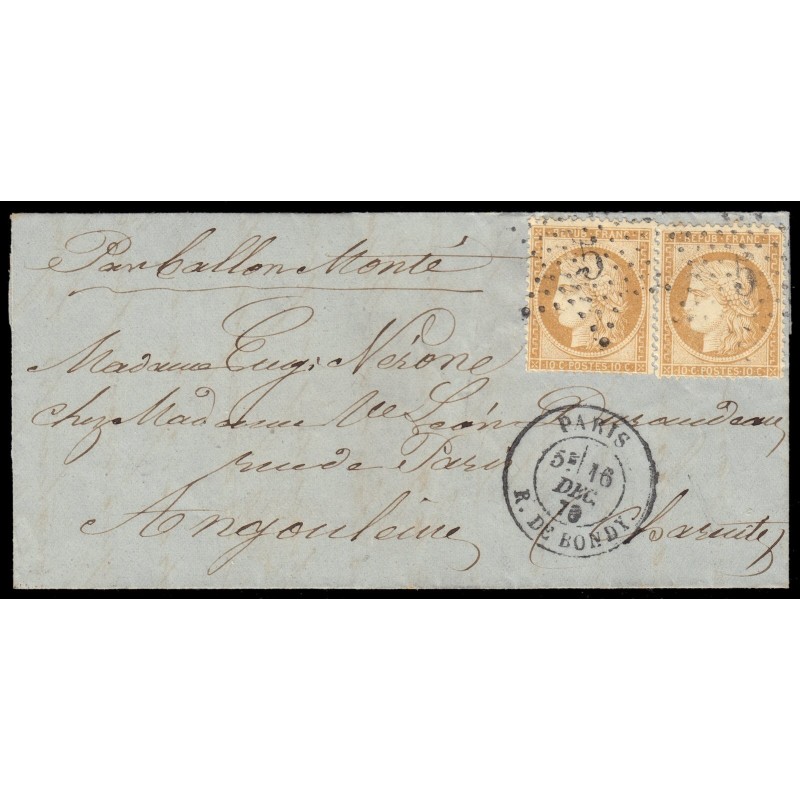 Ballon monté "Le Davy", Cérès n°36 (x2) pour Angoulême - Certificat ROUMET