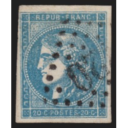 n°45Cd, Cérès de Bordeaux, 20c BLEU-CLAIR, Type II, R3, oblitéré - TB