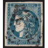 n°45Cf, Cérès de Bordeaux, 20c BLEU-VERDÂTRE-FONCÉ, Type II, R3, oblitéré - TB