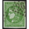 n°42B, Cérès de Bordeaux, 5c vert-jaune, oblitéré, signé CALVES - TB