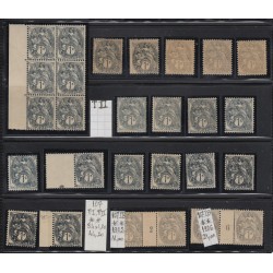 Collection Type Blanc 1900, plus de 200 timbres tous neufs **/* - TTB