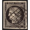 n°3a, Cérès 1849, 20c noir sur blanc, oblitéré grille noire - TB