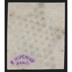 n°4, Cérès 1850, 25c bleu, oblitéré étoile de Paris, signé G.MARCHAND - TB